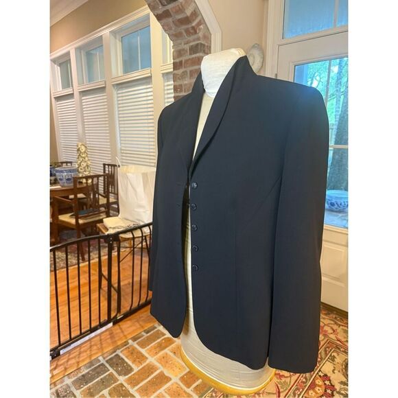 LeSuit Classic Suit Jacket/Blazer Sz. 14 High Collar Button Front - Picture 2 of 14